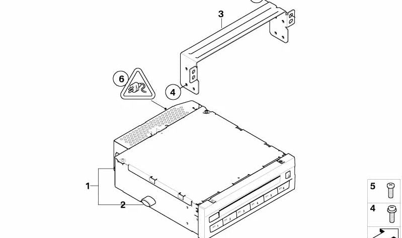 Soporte para Cambiador de CD para BMW E70, X6 E71 (OEM 65126929820). Original BMW