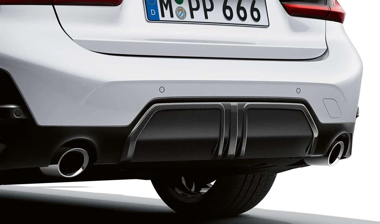 M Performance Rear Diffuser for BMW 3 Series G20N, G21N (OEM 51195A4F525). Original BMW