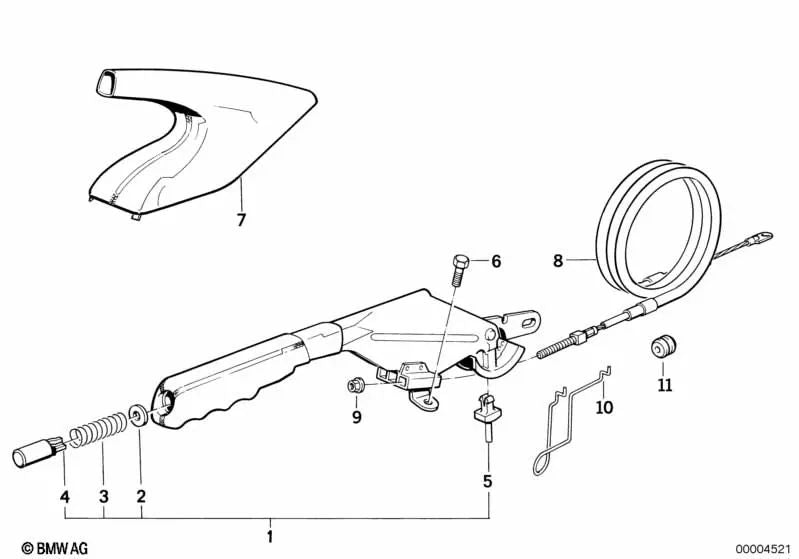 Muelle de compresión para BMW E30, E28, E34, E24, E32 (OEM 34411150662). Original BMW.