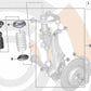 Support bearing for BMW F07, F10, F11, F06, F12, F13, F01N, F02N (OEM 31306850031). Original BMW.