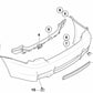 Cubierta paragolpes trasera con imprimación para BMW Serie 3 E92, E93 (OEM 51127907209). Original BMW