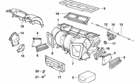 Posición de las Mariposas de la Transmisión para BMW E38 (OEM 64118391393). Original BMW.