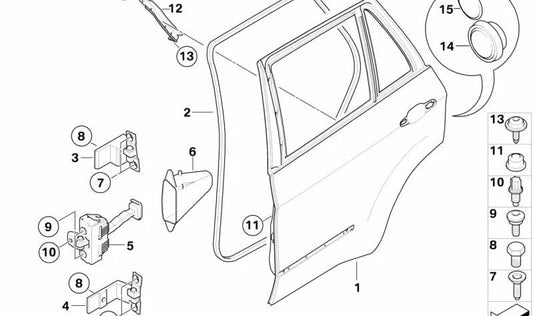 OEM 41007286317 left impact reinforcement for BMW E70. Original BMW.