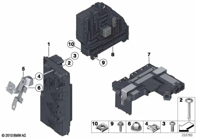 Tornillo de hojalata hexagonal para BMW Serie 3 E90, E91, E92, E93 y Serie 5 F07, F10, F11, F18 y Serie 6 F06, F12, F13 y Serie 7 F01, F02, F04 y X3 F25 y X4 F26 (OEM 07147154286). Original BMW.