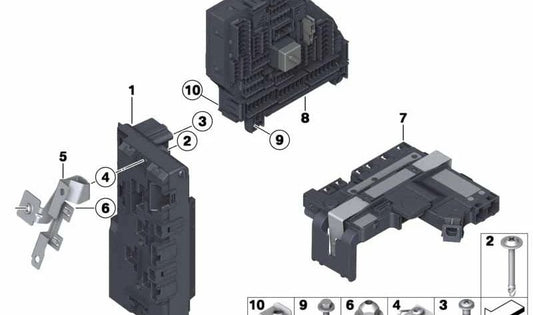 Distributeur de courant arrière pour BMW F25, F26 (OEM 61149315151). BMW d'origine.