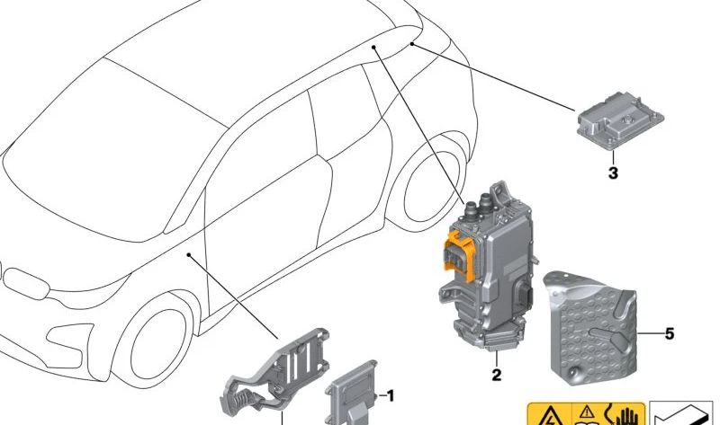 Soporte de módulo EDME OEM 12907616387 para BMW i3 (I01). Original BMW.