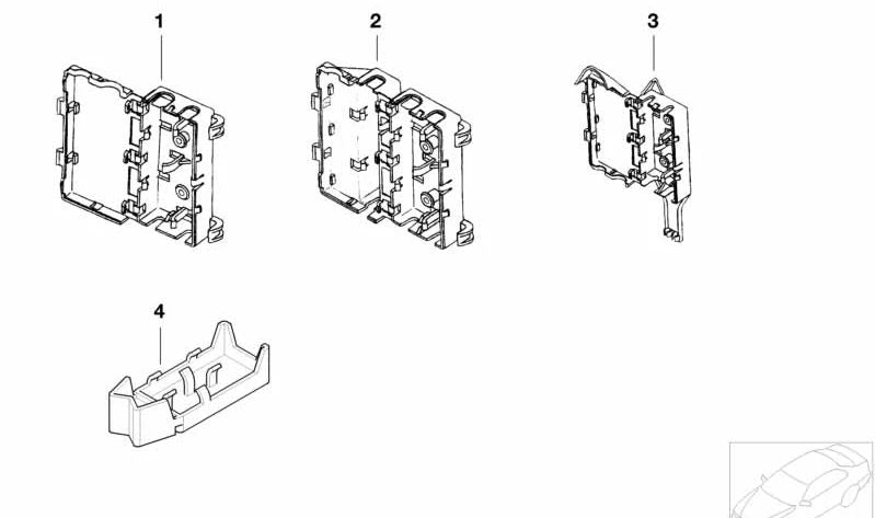 Soporte para paso de rueda delantero izquierdo para BMW E39, E38 (OEM 61108365528). Original BMW