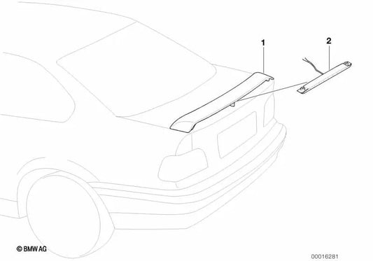 Heckspoiler-Bremsleuchte für BMW 3er E36 (OEM 82699413957). Original BMW