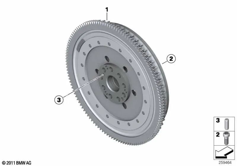 Volante bimasa para BMW F10, F06, F12, F13 (OEM 21212283824). Original BMW