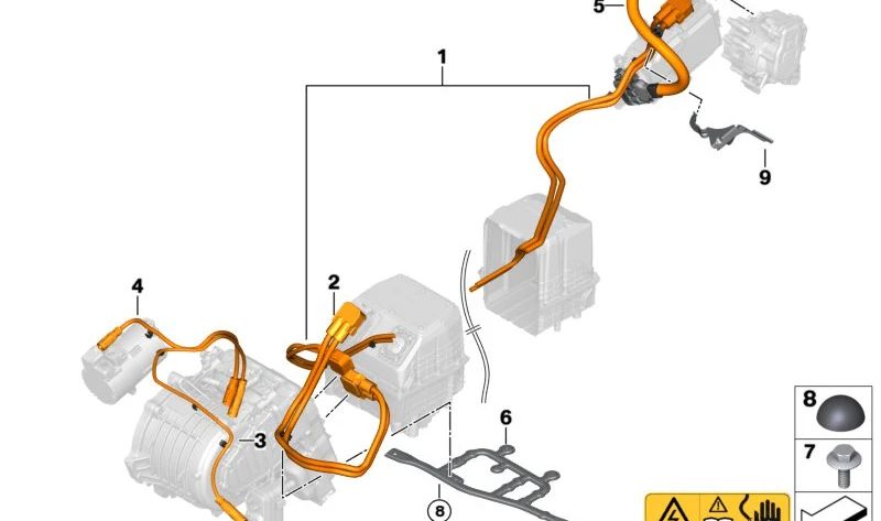 Juego de cables de máquina eléctrica para BMW I12, I15 (OEM 61129353153). Original BMW