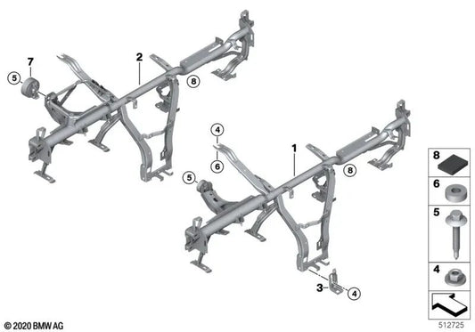 Compensation element for BMW 1 Series F20, F21, 2 Series F22, F23, 3 Series F30, F31, F34, F35, F80, 4 Series F32, F33, F36, F82, F83, X3 F97, G01, G08, X4 F98 , G02 (OEM 07149283022). Genuine BMW