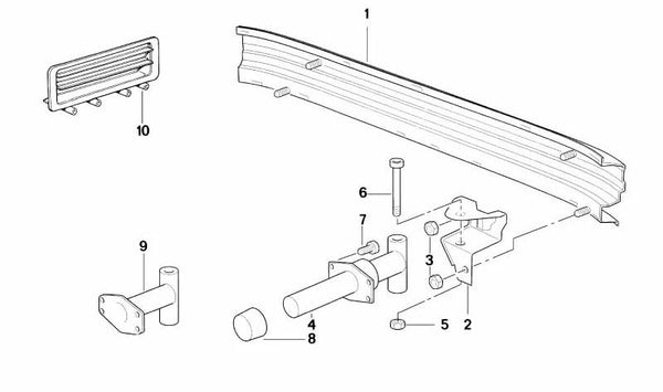 Soporte delantera OEM 51128118114 para BMW Serie 8 (E31). Original BMW.