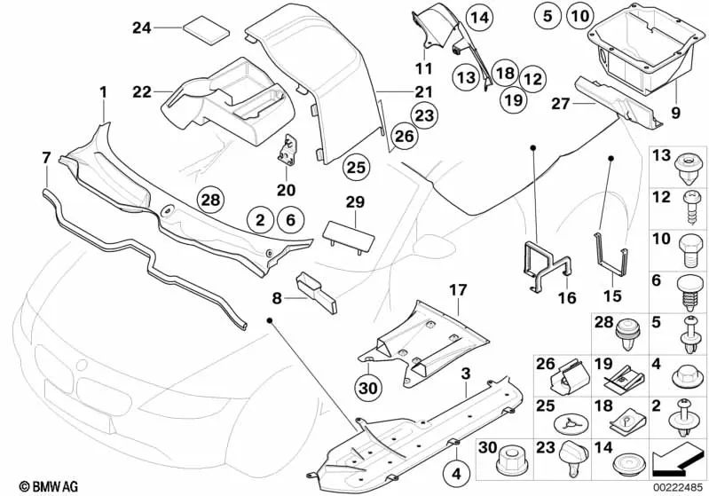 Cubierta para BMW Z4 E86 (OEM 51473424016). Original BMW