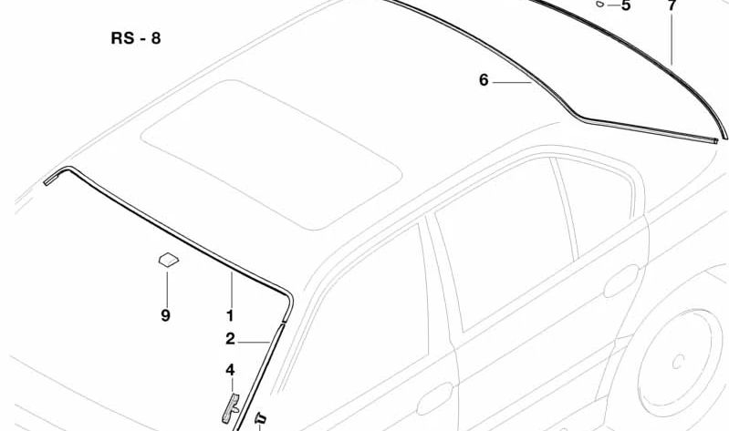 Clip for BMW 7 Series E38 (OEM 51318125892). Genuine BMW