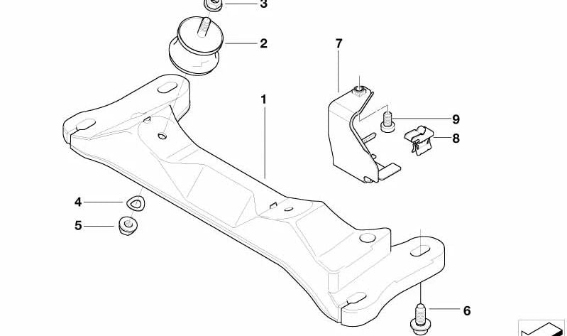 Portador de transmisión para BMW Serie 3 E46, Z4 E85 (OEM 22316768555). Original BMW