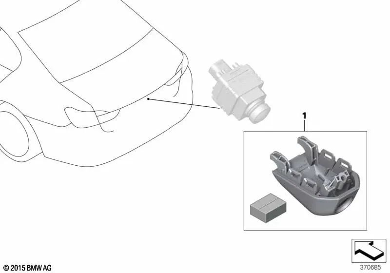 Retrofit Kit Reversing Camera for BMW G30, G31 (OEM 66212450878). Original BMW