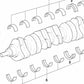 Cáscara de cojinete de guía amarilla para BMW Serie 3 E36, E46, Serie 5 E34, E39, E60, E61, Serie 7 E38, E65, E66, X3 E83, X5 E53, Z4 E85 (OEM 11211705838). Original BMW