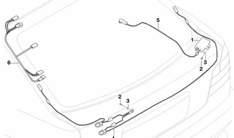 Amplificador de antena trasera OEM 65248375774 para BMW E36. Original BMW