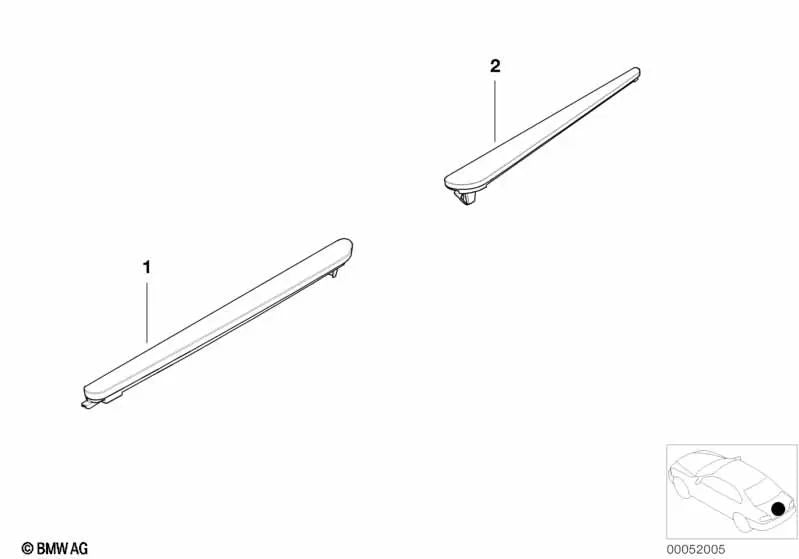 Reflector trasero izquierdo para BMW X5 E53 (OEM 63146901571). Original BMW