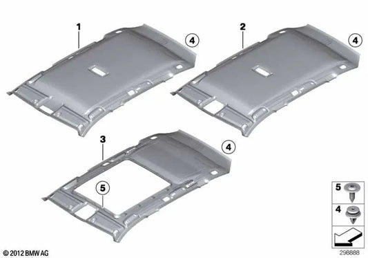 Techo modelado para BMW Serie 3 F31, F31N (OEM 51447313586). Original BMW.