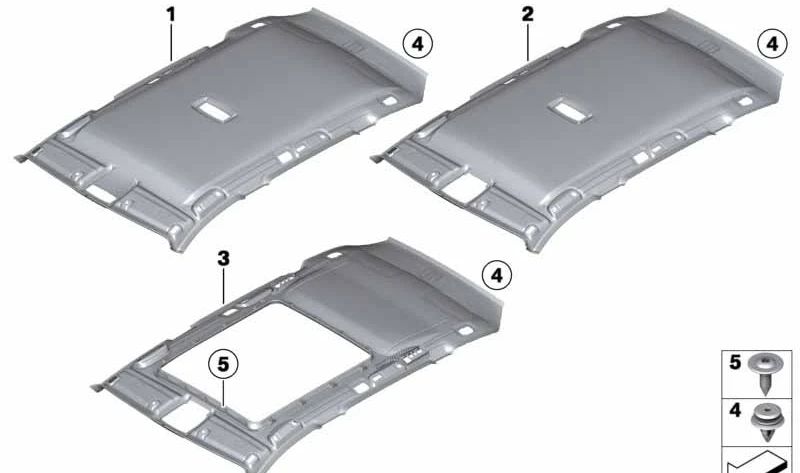 Techo Panorámico para BMW Serie 3 F31, F31N (OEM 51447323046). Original BMW