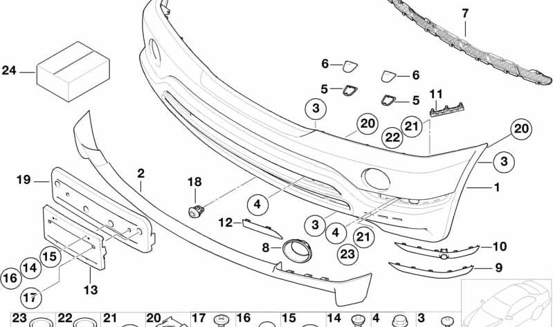 Soporte izquierdo para BMW E53 (OEM 61678253013). Original BMW