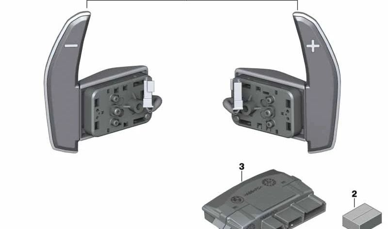 Juego de Paletas de Cambio para BMW Serie 2 F87, F87N, Serie 3 F80, F80N, Serie 4 F82, F83, X5 F85, X6 F86 (OEM 61317847610). Original BMW.