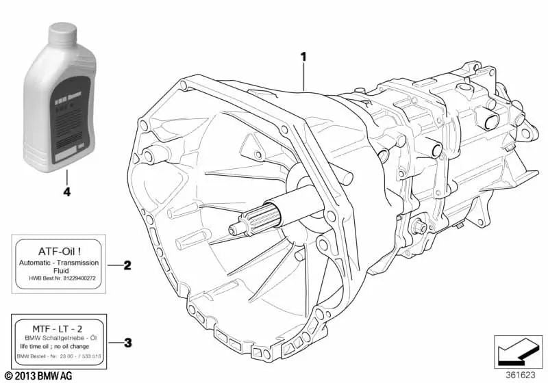 Juego de juntas para BMW Serie 3 E36, E46, Serie 5 E34, E39, Serie 7 E32, E38 (OEM 23111224925). Original BMW