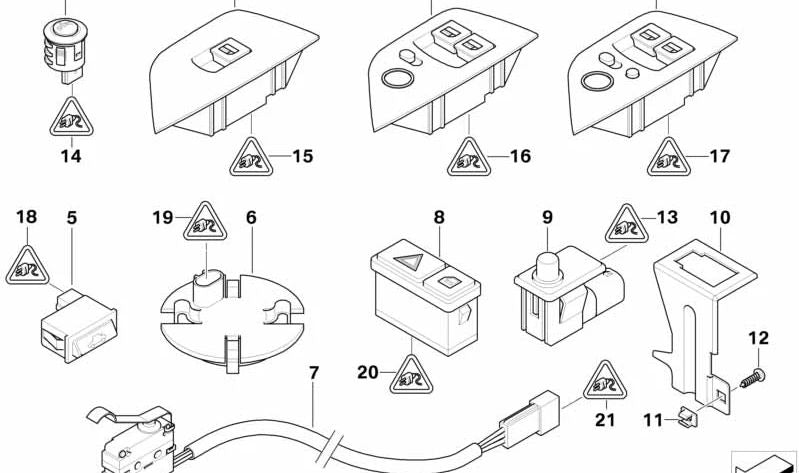 Interruptor Deportivo para BMW Z4 E85 (OEM 61316915010). Original BMW