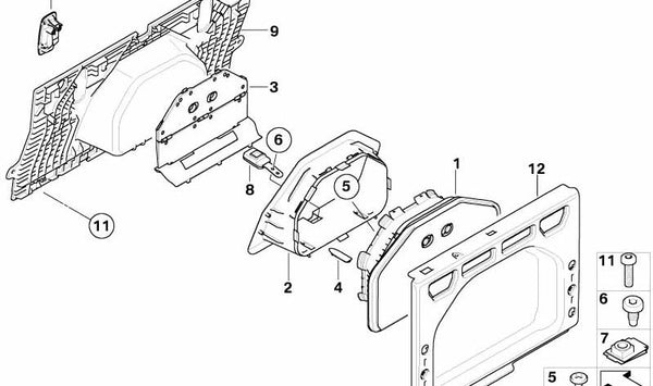 Cubierta Tornillo de Fijación Skisack para BMW E93, E93N (OEM 52206987762). Original BMW