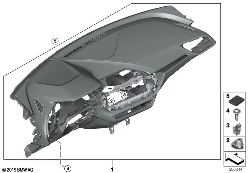 I-Tafel con Costura Decorativa Naranja para BMW F40, F44 (OEM 51456962281). Original BMW