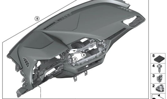 HUD -Board mit Blue Seam OEM 51456970289 für BMW F40 (Serie 1), F44 (Serie 2 Gran Coupé). Original BMW.