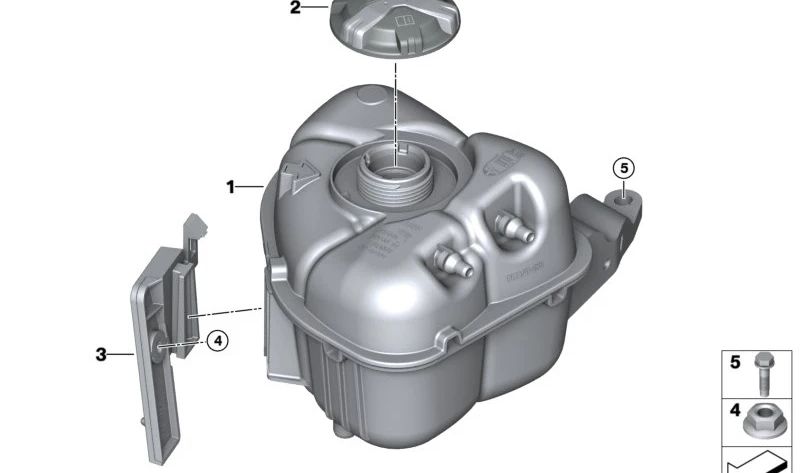 Depósito de expansión OEM 17137925641 para BMW G26 (i4, Serie 4 Gran Coupé). Original BMW