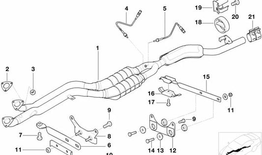 Betreffplatte für BMW 3 E36 -Serie, E46 (OEM 18201437192). Original BMW