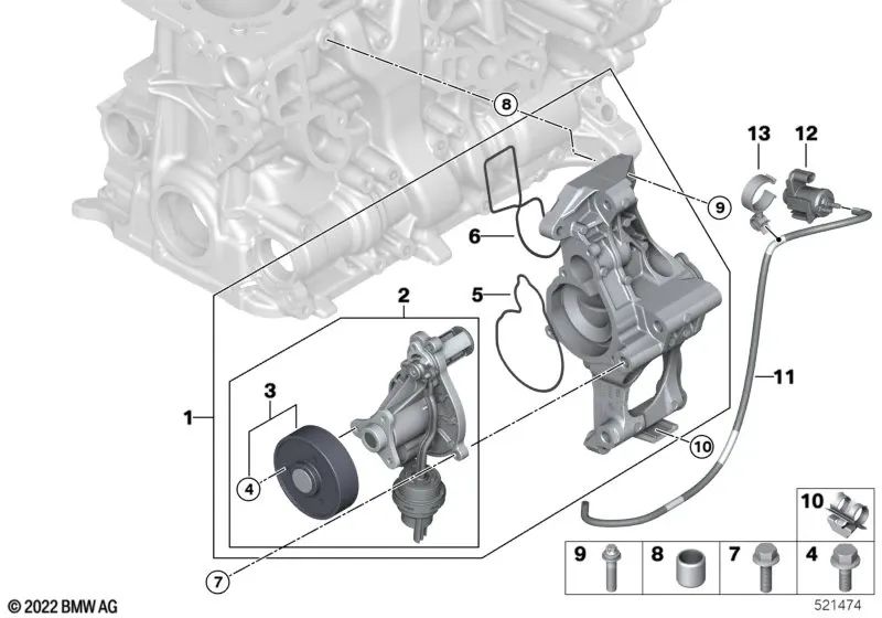 Electro-Válvula para BMW F20N, F21N, F40, F22, F23, F44, F45, F46, G42, F30, F31, F34, F35N, G20, G21, G28, F32, F33, F36, G22, G23, G26, F10N, F11N, G30, G31, G38, G32, G32N, G11, G12N, G14, G15, G16, F48, F48N, F39, F25, G01, G01N, G08, F26, G02, G02N,