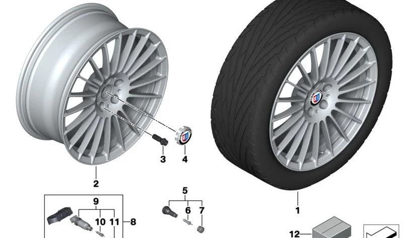 Tapón de válvula con sensor RDCi OEM 36146872776 para BMW G42, G87, F80, G20, G21, G28, G80, G81, F82, G22, G23, G26, G82, G83, F90, G30, G31, G38, G32, G11, G12, F91, F92, F93, G14, G15, G16, G01, G08, F97, G02, F98, G05, G18, F95, G06, F96, G07.