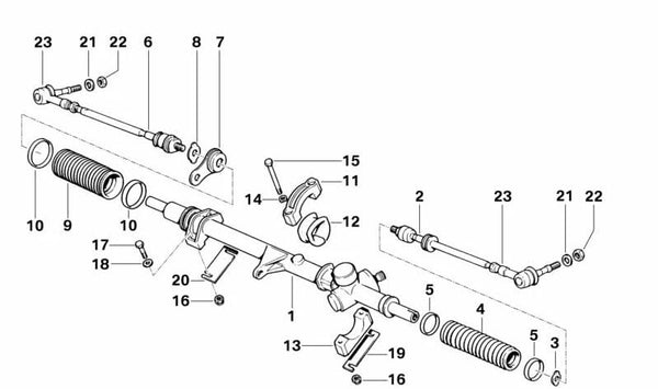 Biela de dirección izquierda para BMW E46, F30 (OEM 32112161331). Original BMW.