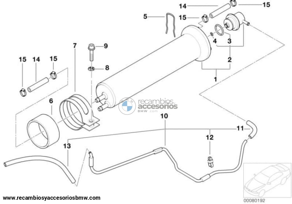 Filtro De Combustible Con Regulador Presión Para Bmw E39 E38 E53. Original Recambios