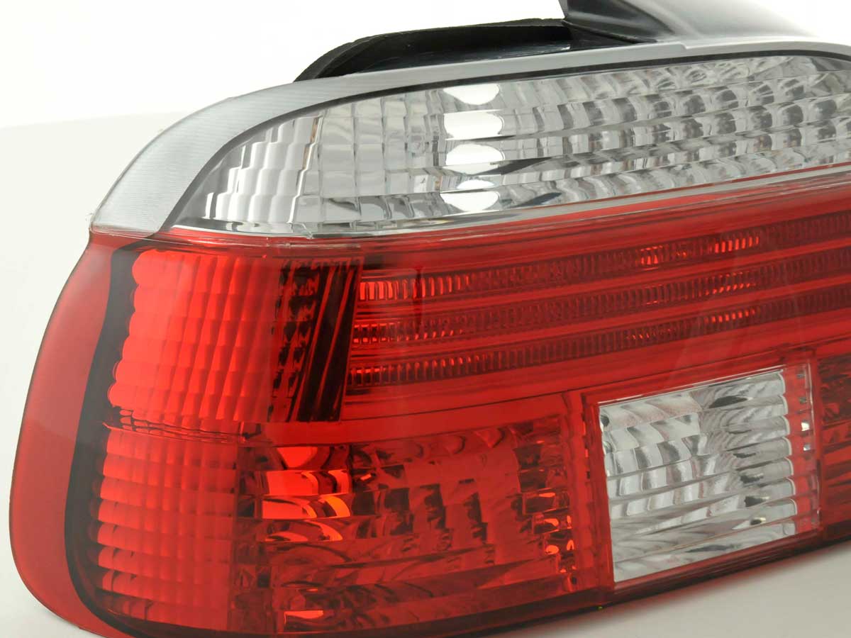 BMW 5 Series Sedan E39 95-00 taillights red/white