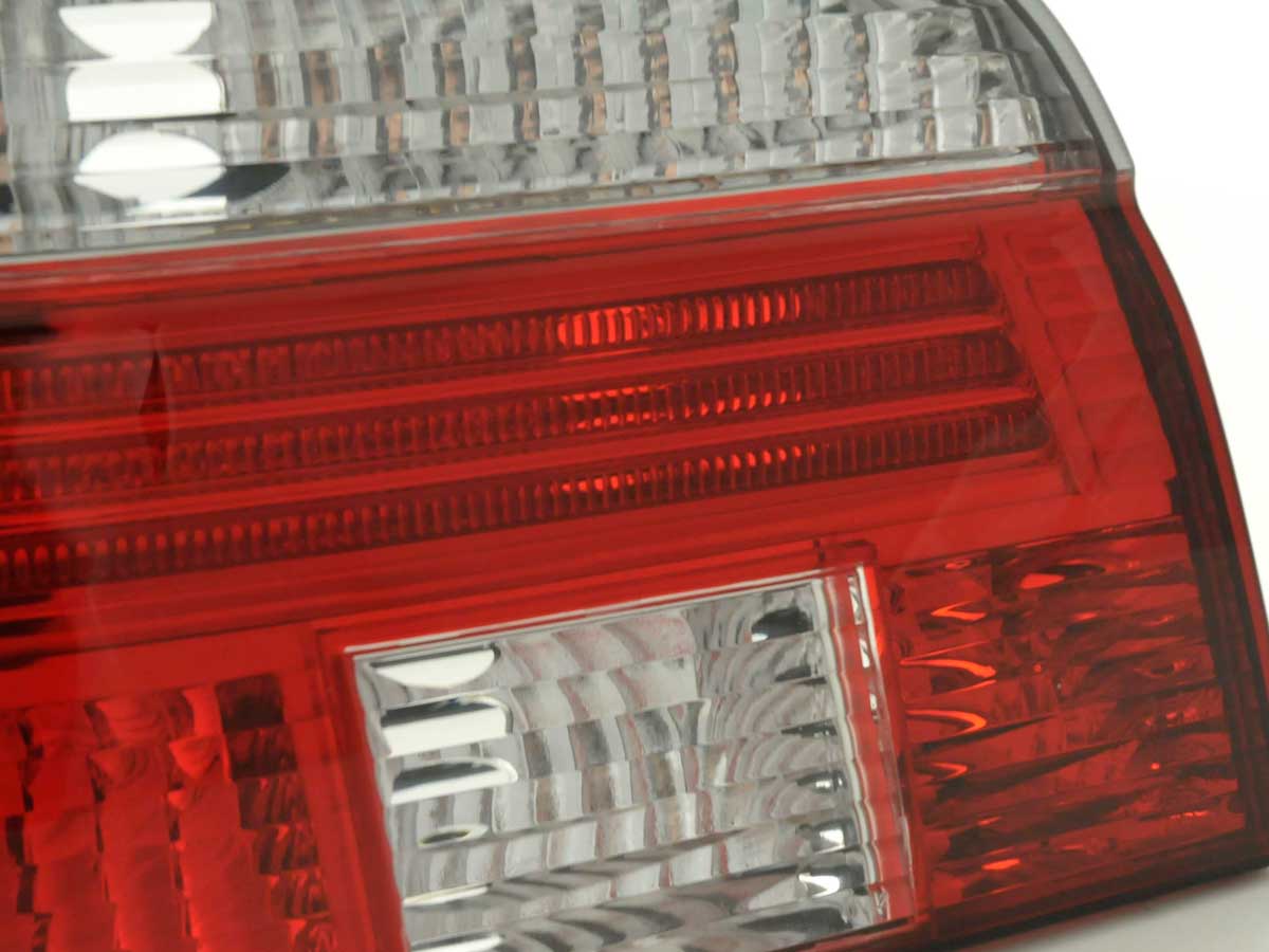 BMW 5 Series Sedan E39 95-00 taillights red/white