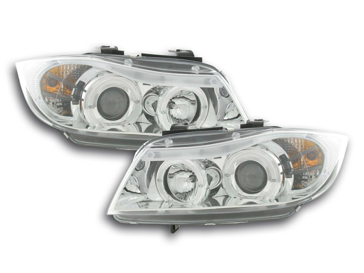 Juego De Faros Delanteros Bmw Serie 3 Tipo E90 / E91 05-08 Cromado Lights > Headlights