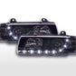 Faros Delanteros Con Luz Diurna Led Drl Look Bmw Serie 3 Coupé Cabrio Tipo E36 92-98 Negro Lights >