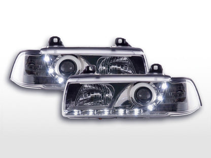 Faros De Luz Diurna Luces Conducción Led Bmw Serie 3 E36 Coupé / Cabrio 92-98 Cromo Para Volante A