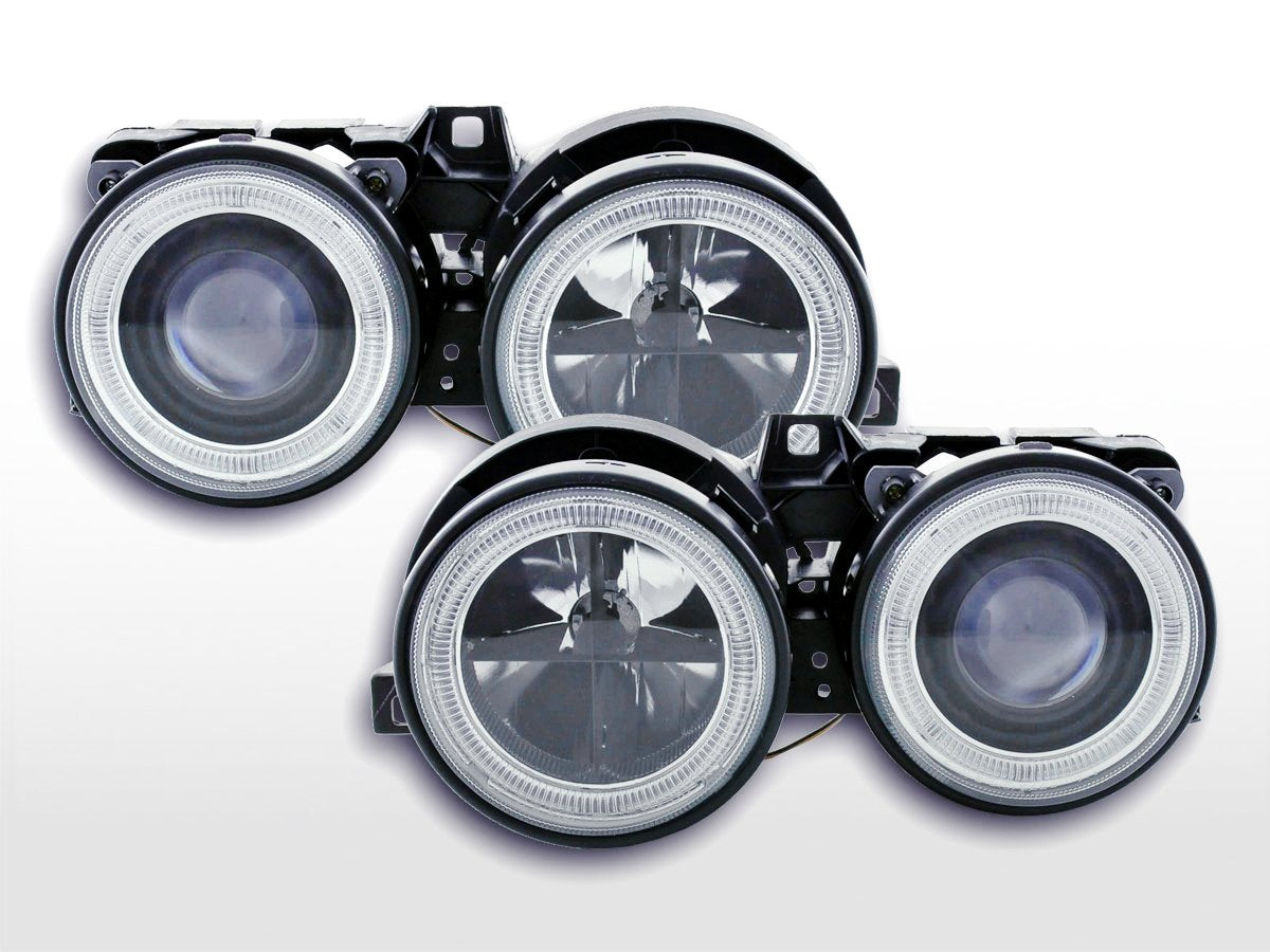 Juego De Faros Angel Eyes Bmw 3Er Tipo E30 2/4 Puertas. 87-91 Negro Lights > Headlights