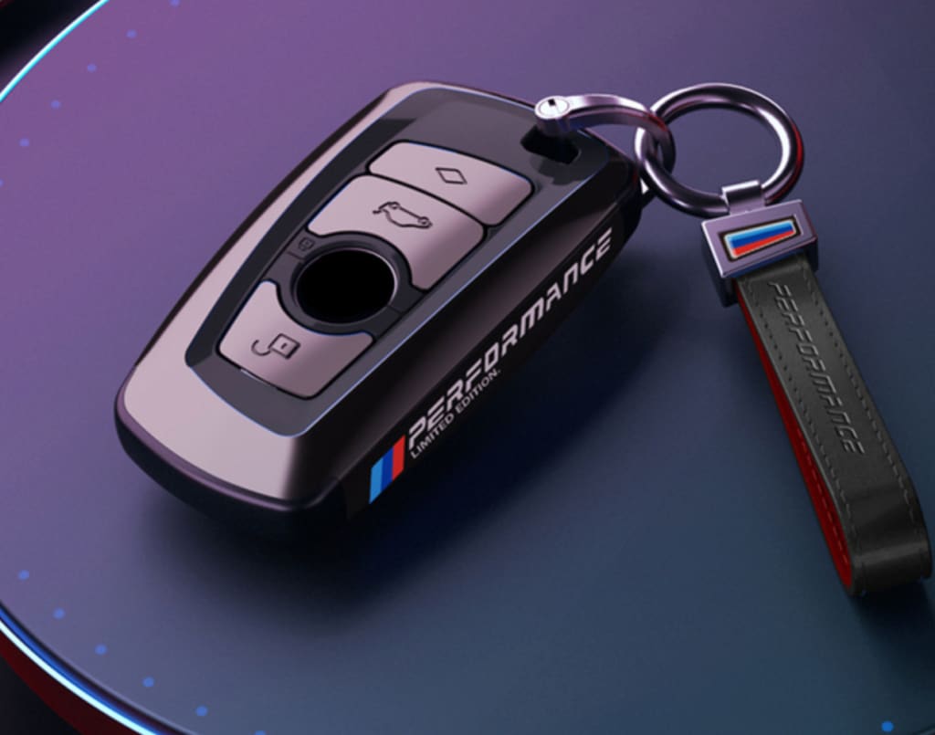 Funda De Llave Edición Limitada ///Performance Con Llavero Piel Para Tu Bmw. Negro