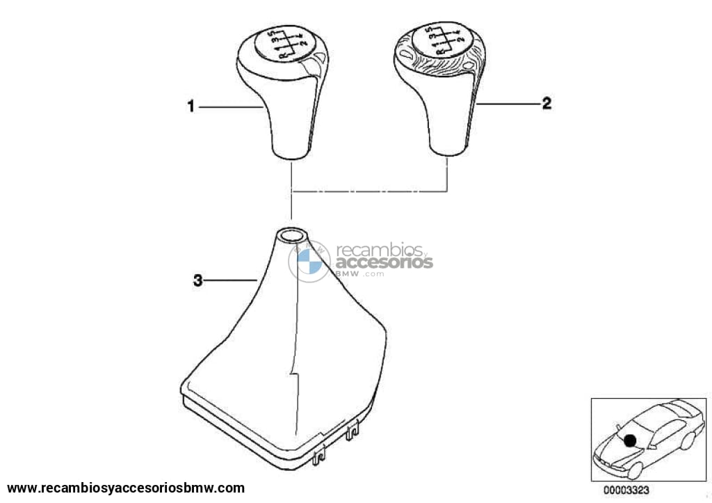 Funda Palanca De Cambios Cuero Negro Para Bmw E39 . Original Bmw. Recambios