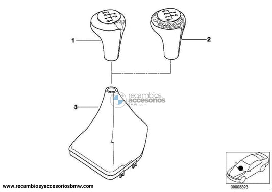 Funda Palanca De Cambios Cuero Negro Para Bmw E39 . Original Bmw. Recambios