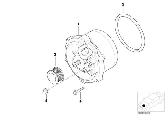 Generador Refrigerado Por Agua 150A Para Bmw E65 E66. Original Recambios