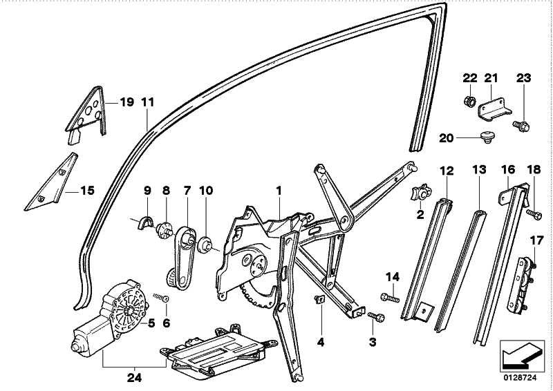 Guía Junta Goma Cristal Ventana Puerta Delantera Para Bmw E36 Berlina Touring Limusina . Original