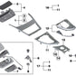 Tapa Idrive Rueda Consola Central Negro Para Bmw E81 E82 Edrive E87 E88 . Original Recambios